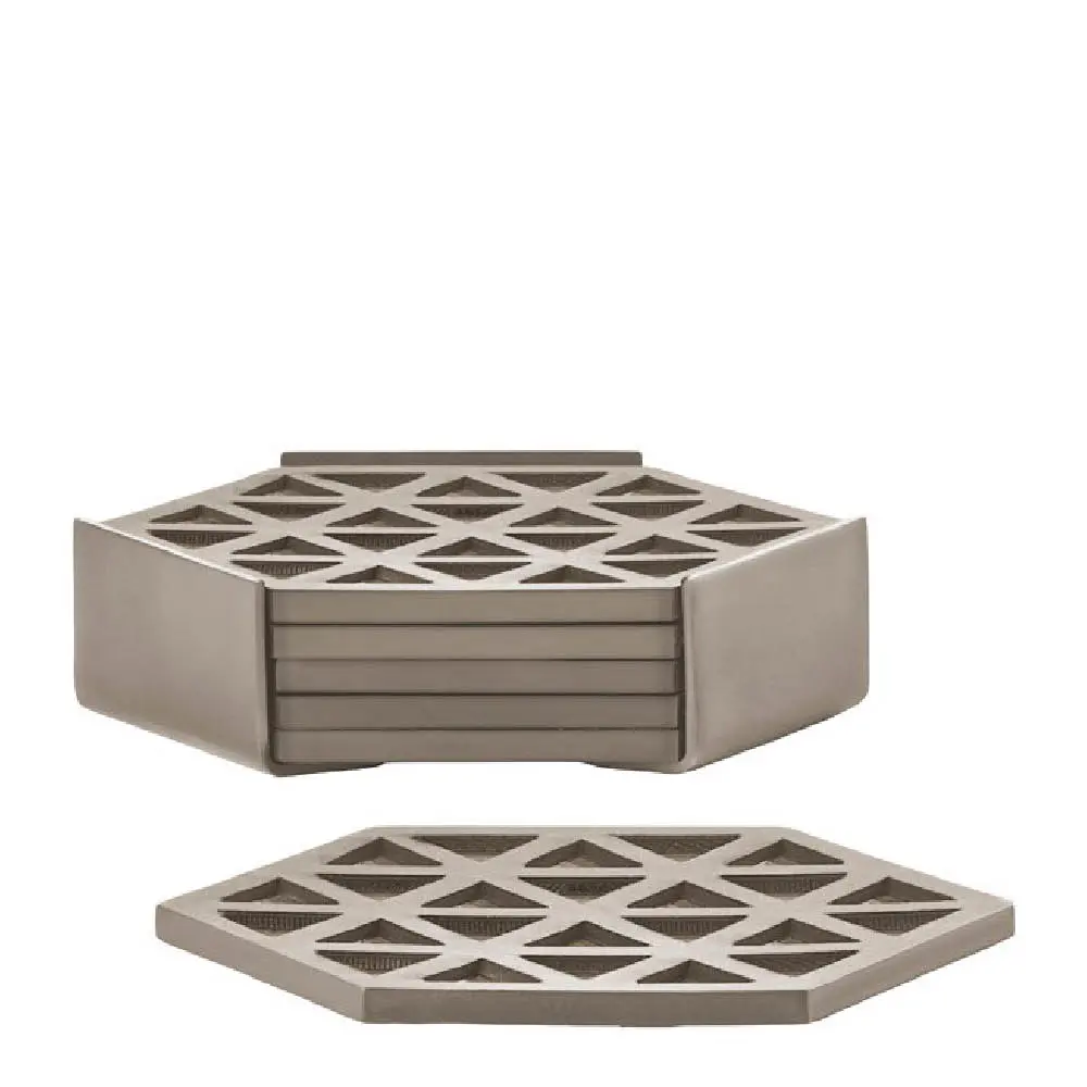 Triangles glassbrikker 6 stk taupe