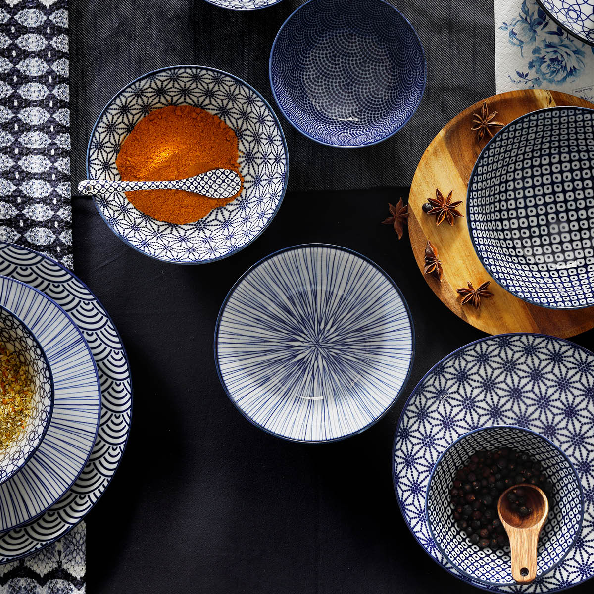 Tokyo Design Studio Nippon Blue Risskål 12 cm Star