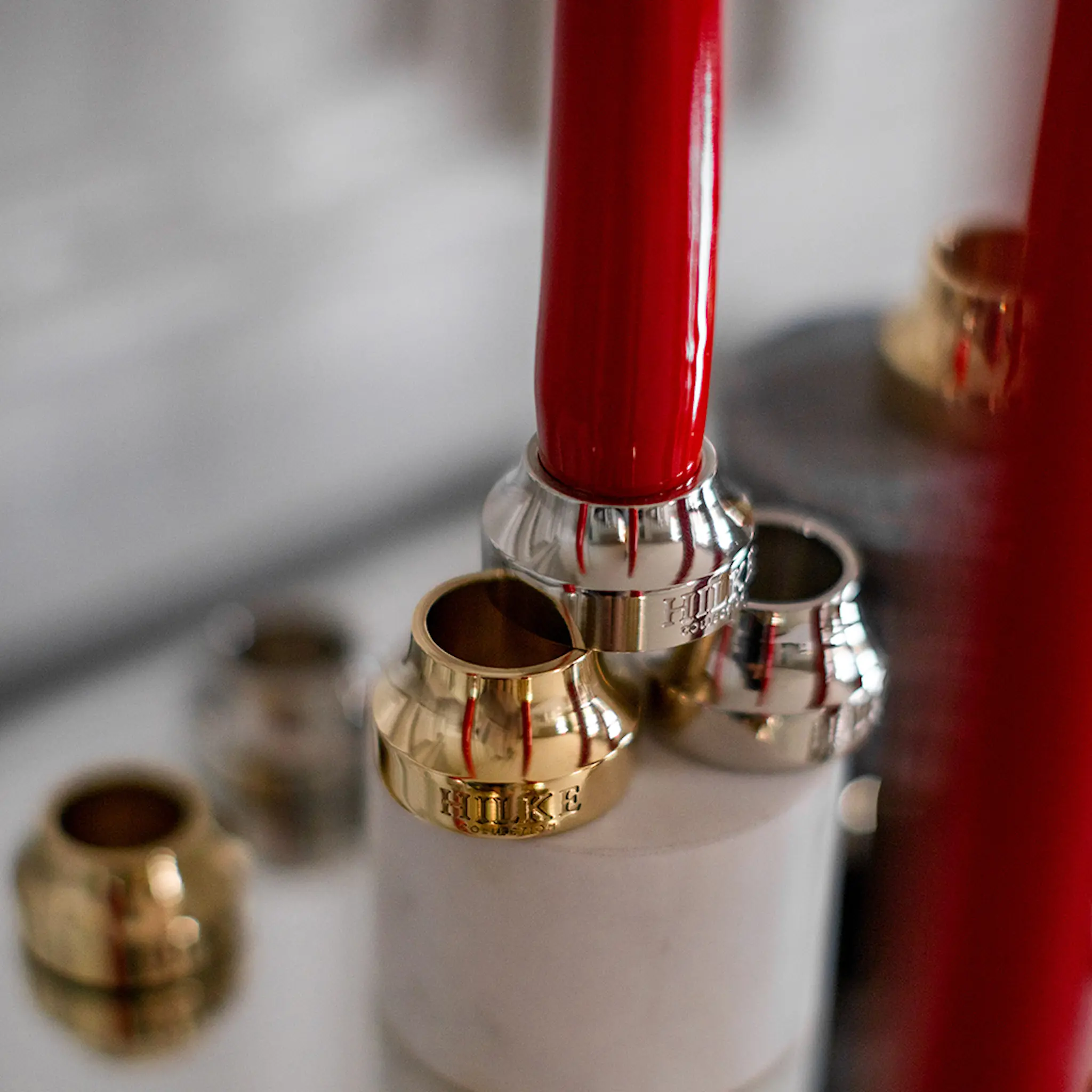 Hilke Piccolo No.2 Ljusstake Förnicklad Mässing