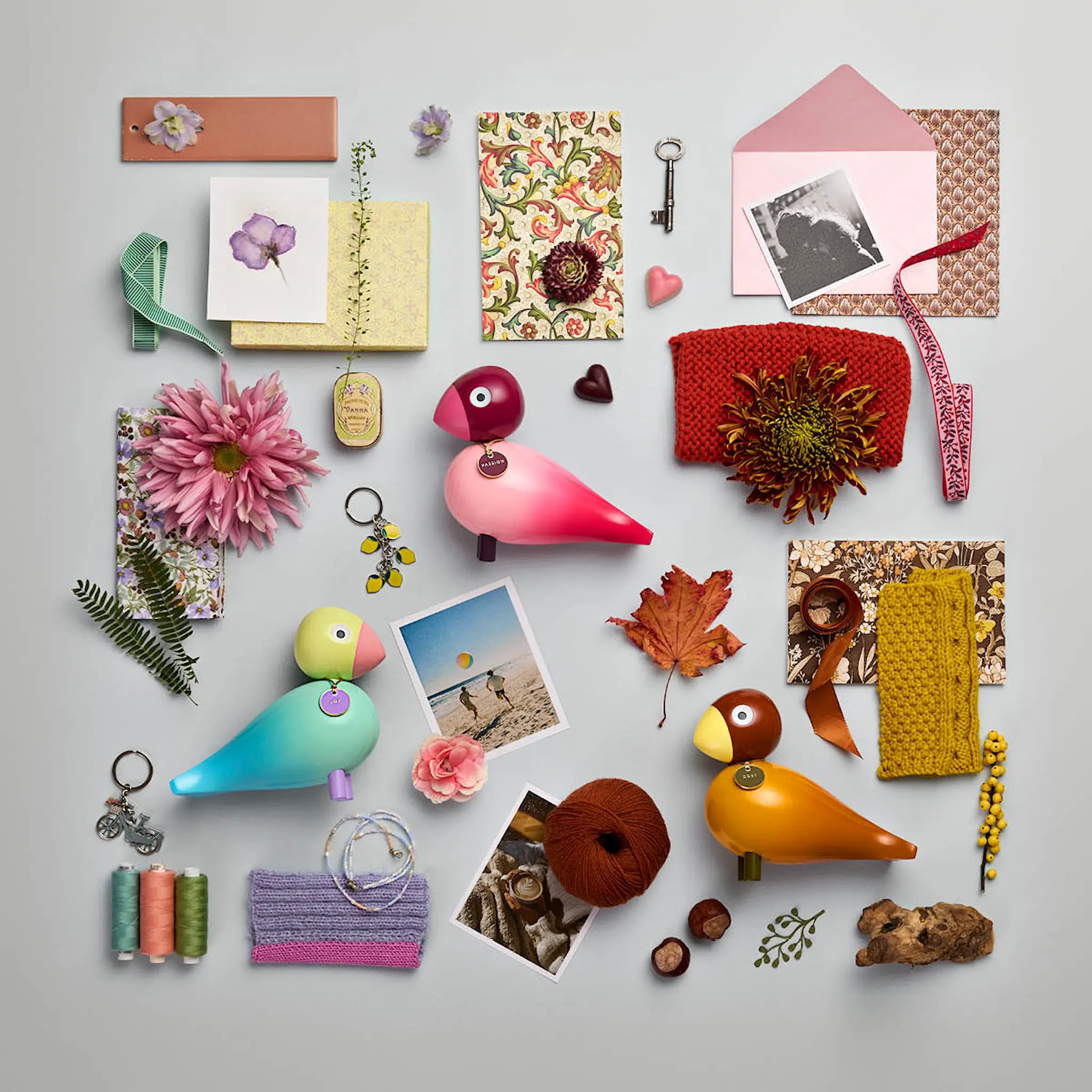 Kay Bojesen Denmark Story Bird sångfågel Joy 15,5 cm aqua