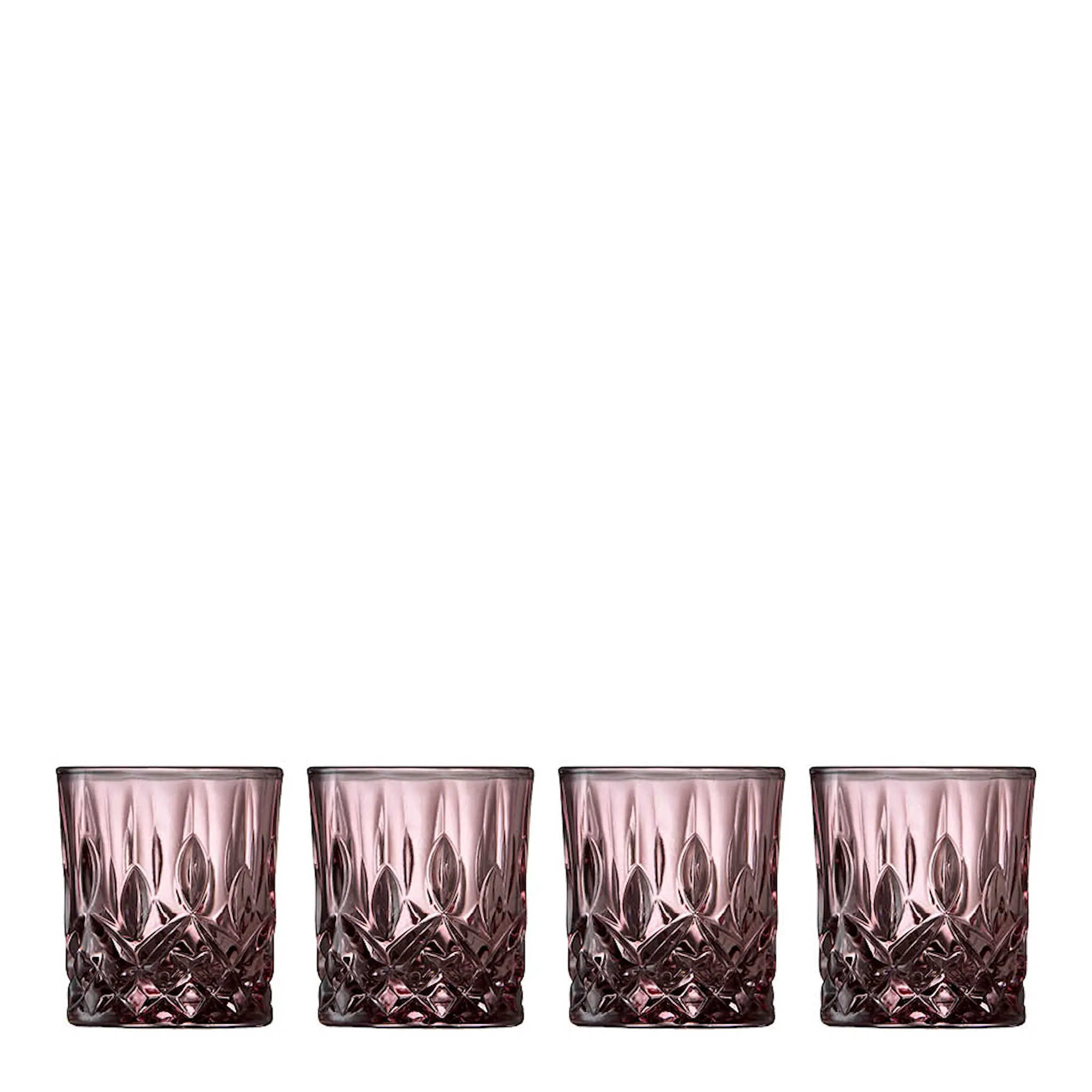 Lyngby Glas Sorrento Shotglas 4 cl 4-pack Rosa