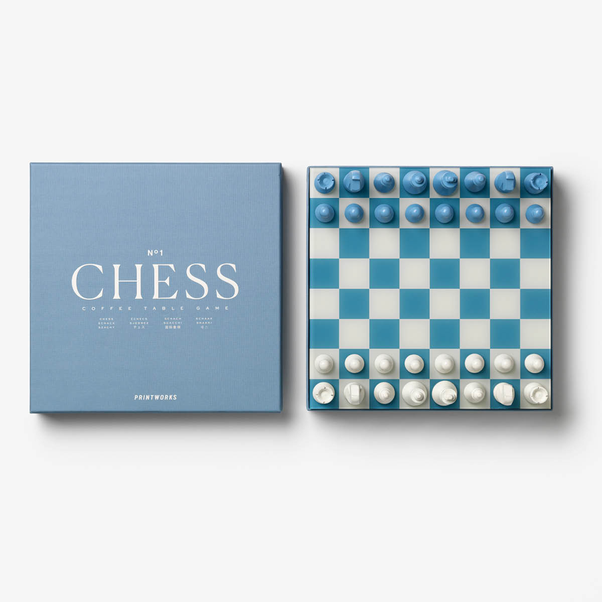 Printworks Klassisk schackspel dusty blue