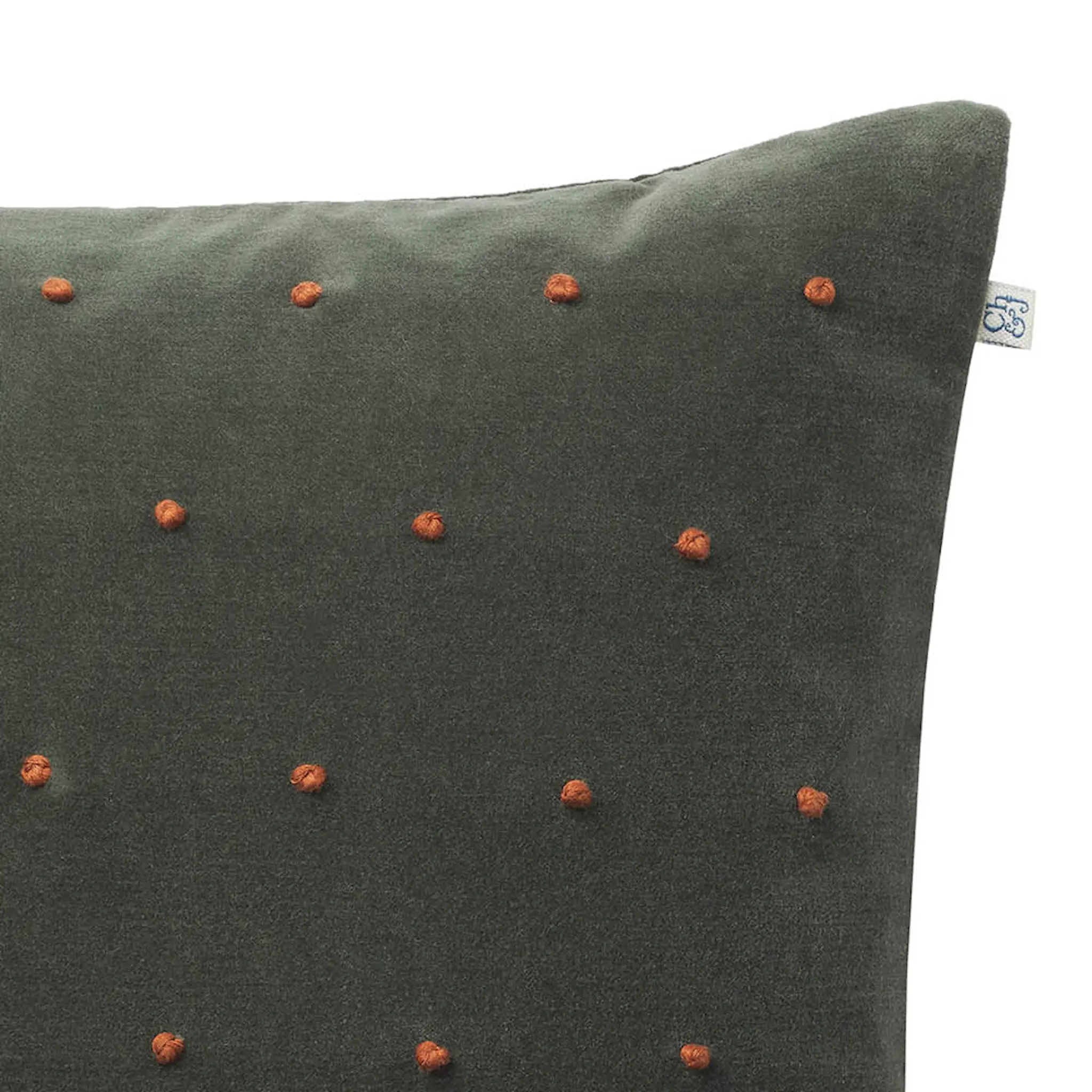 Chhatwal & Jonsson Roma putetrekk velur 50x50 cm Forest Green/Terracotta