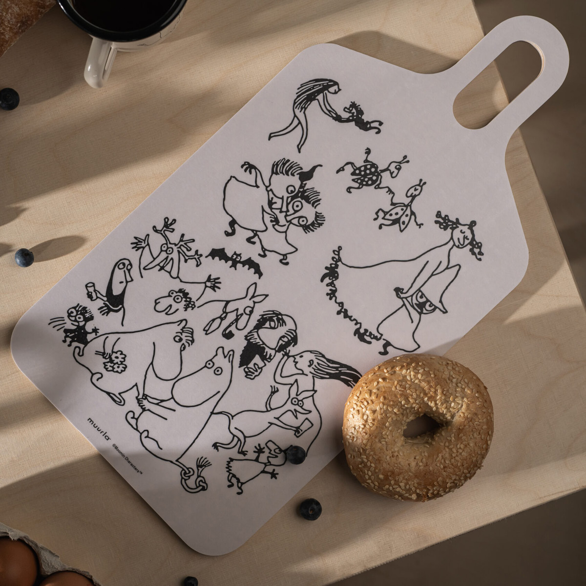 Muurla Muumi Leikkuulauta / Tarjotin 23x44 cm Muumi 80 vuotta