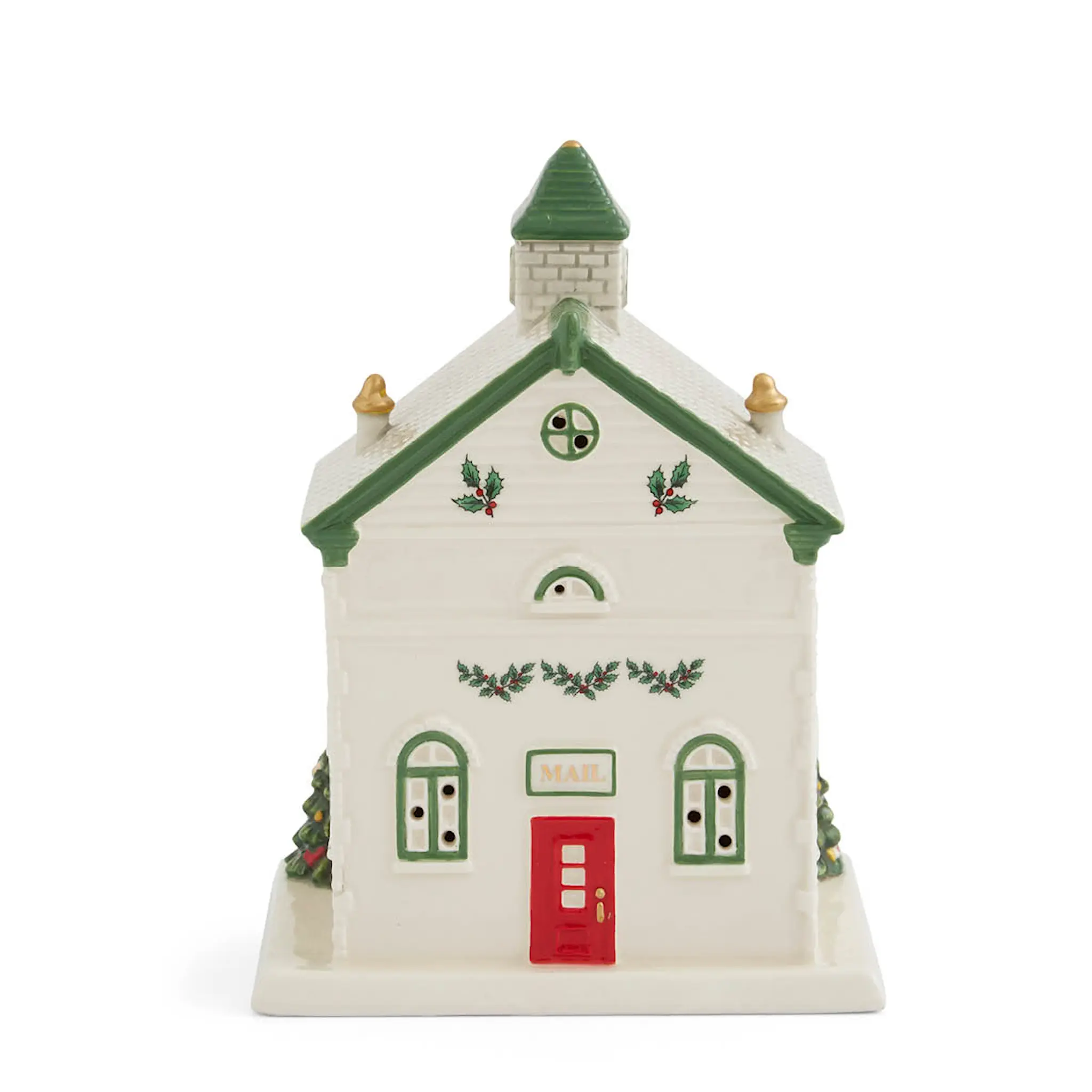 Spode Christmas Tree postkontor LED lykt 17x12,4x10,6 cm