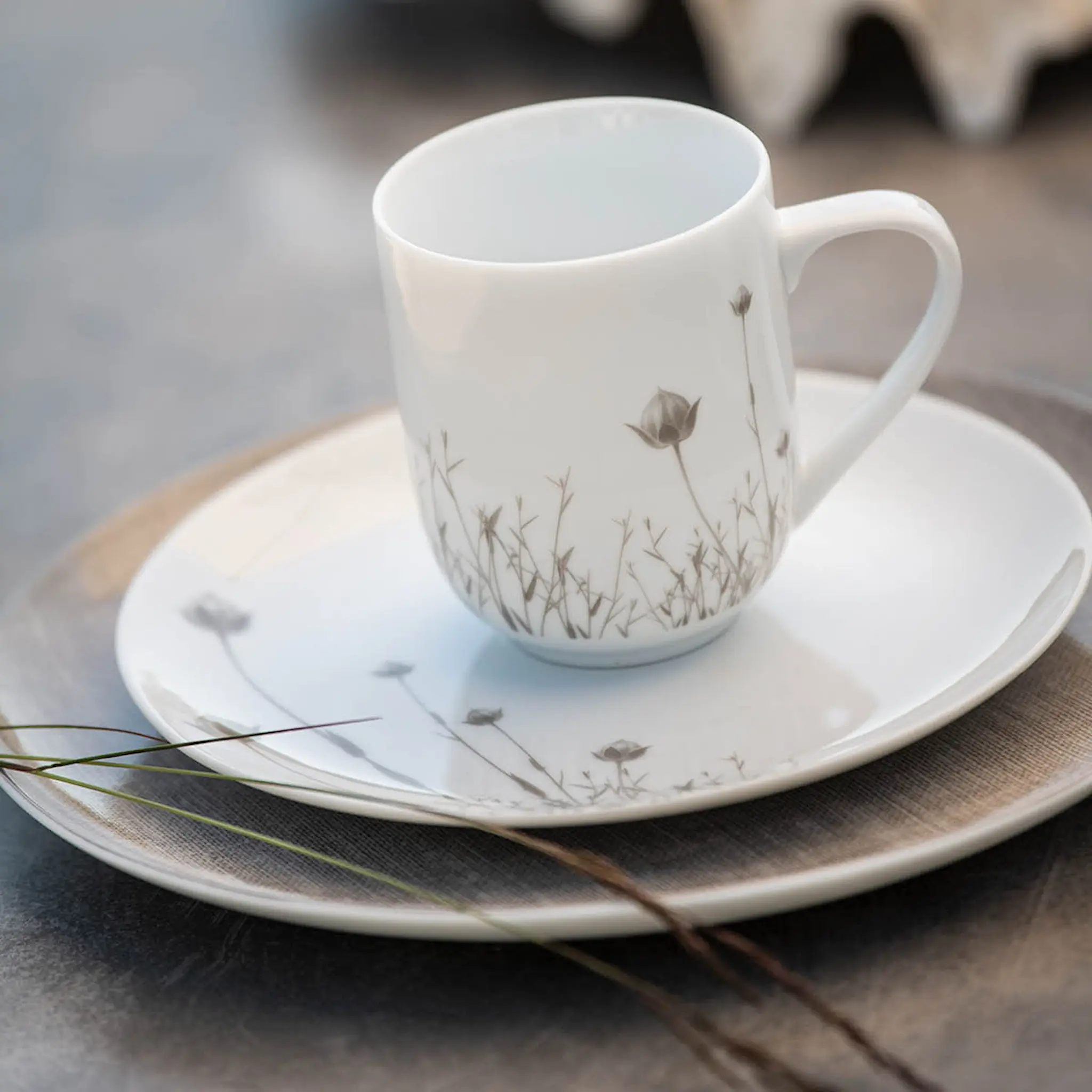 Magnor Linen krus 35 cl beige