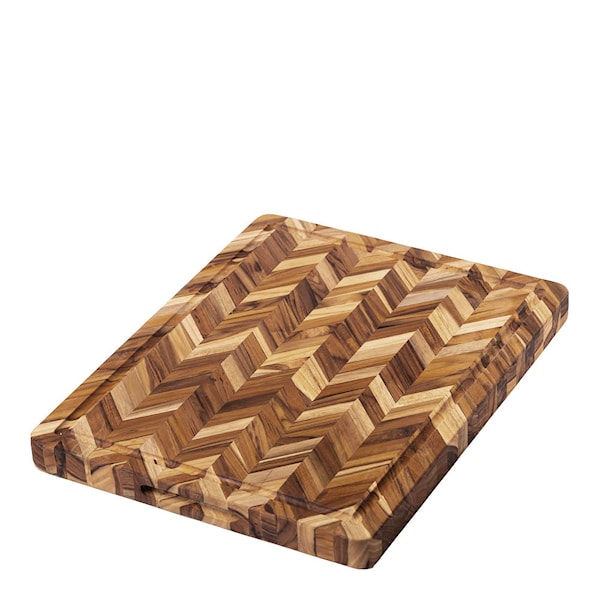 Herringbone skärbräda 41x30,5 cm teak