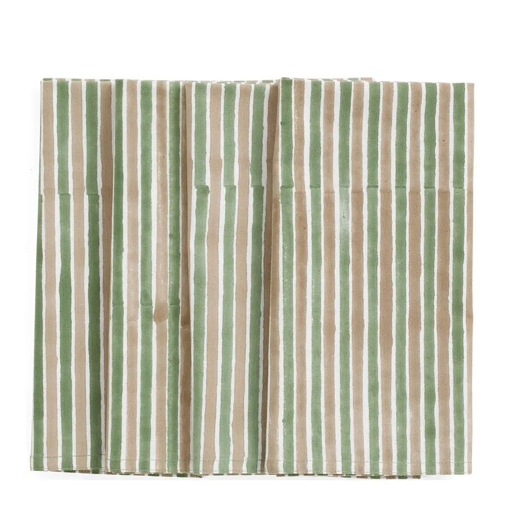 Stripe Multi Lautasliina 50x50 cm 4 kpl Green