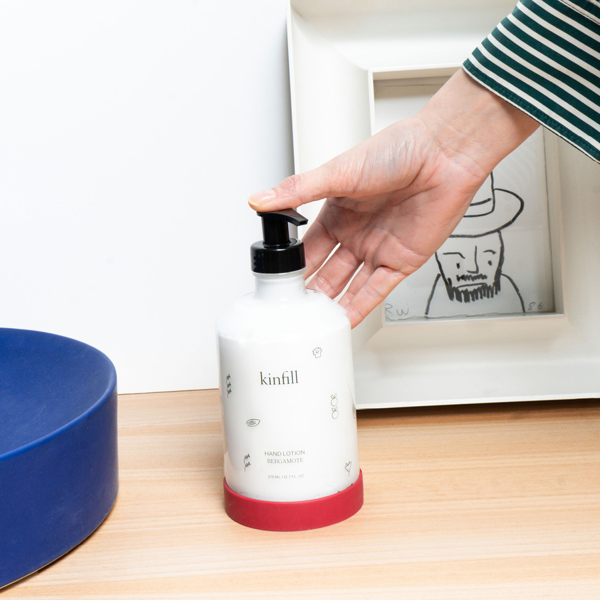 Kinfill Handkräm med glasdispenser 375 ml bergamote