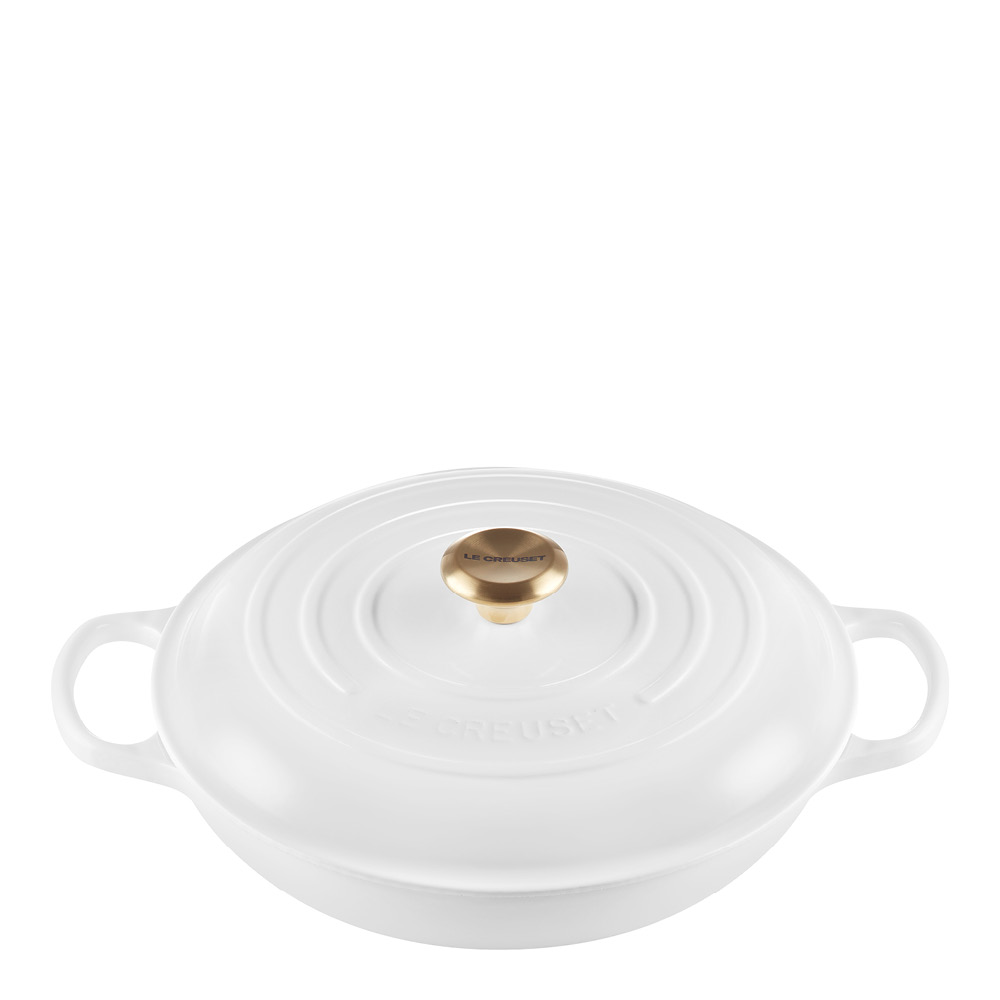 Le Creuset - Signature Matala Valurautapata 30 cm 3,5 L White