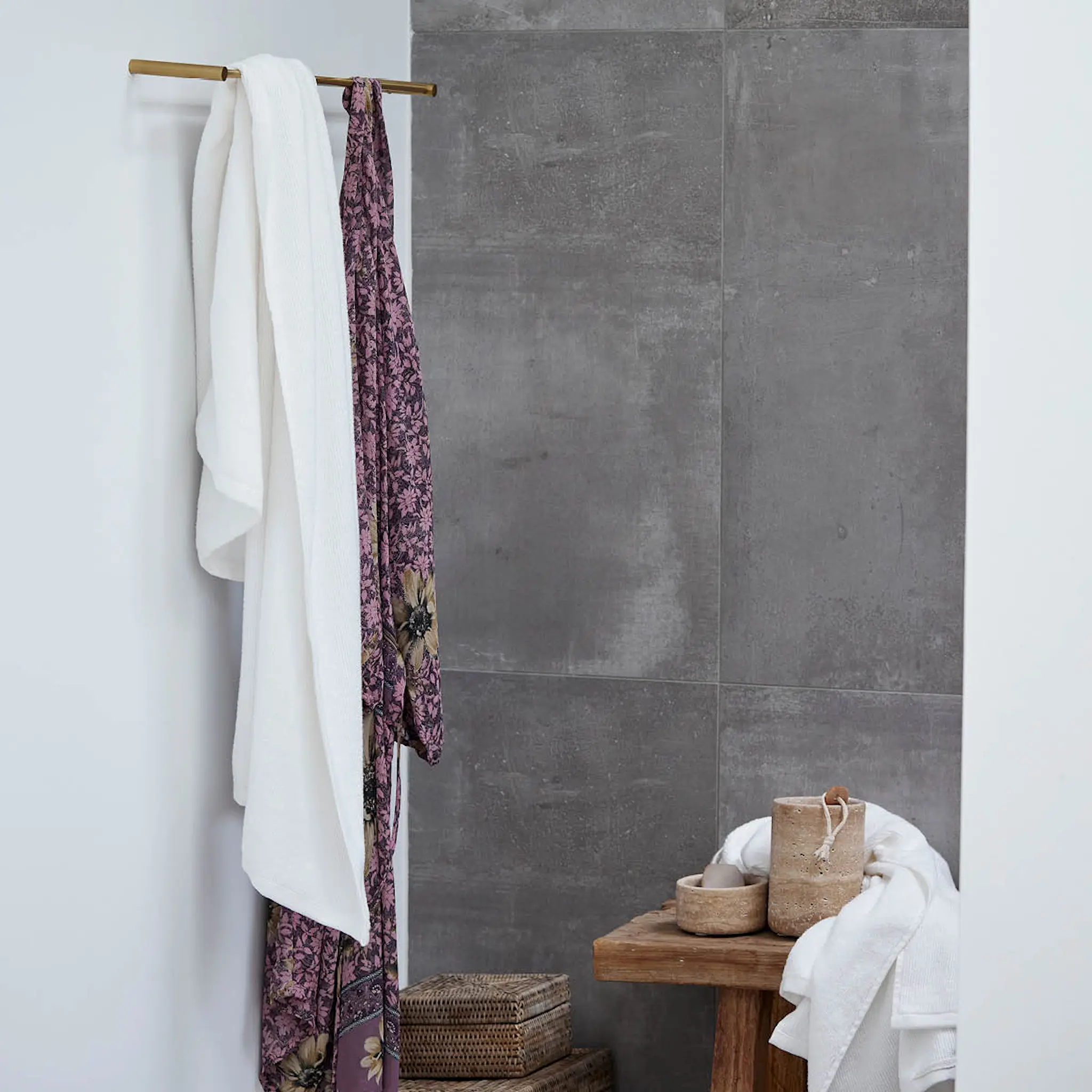 Lene Bjerre Molli handduk 100x50 cm vit