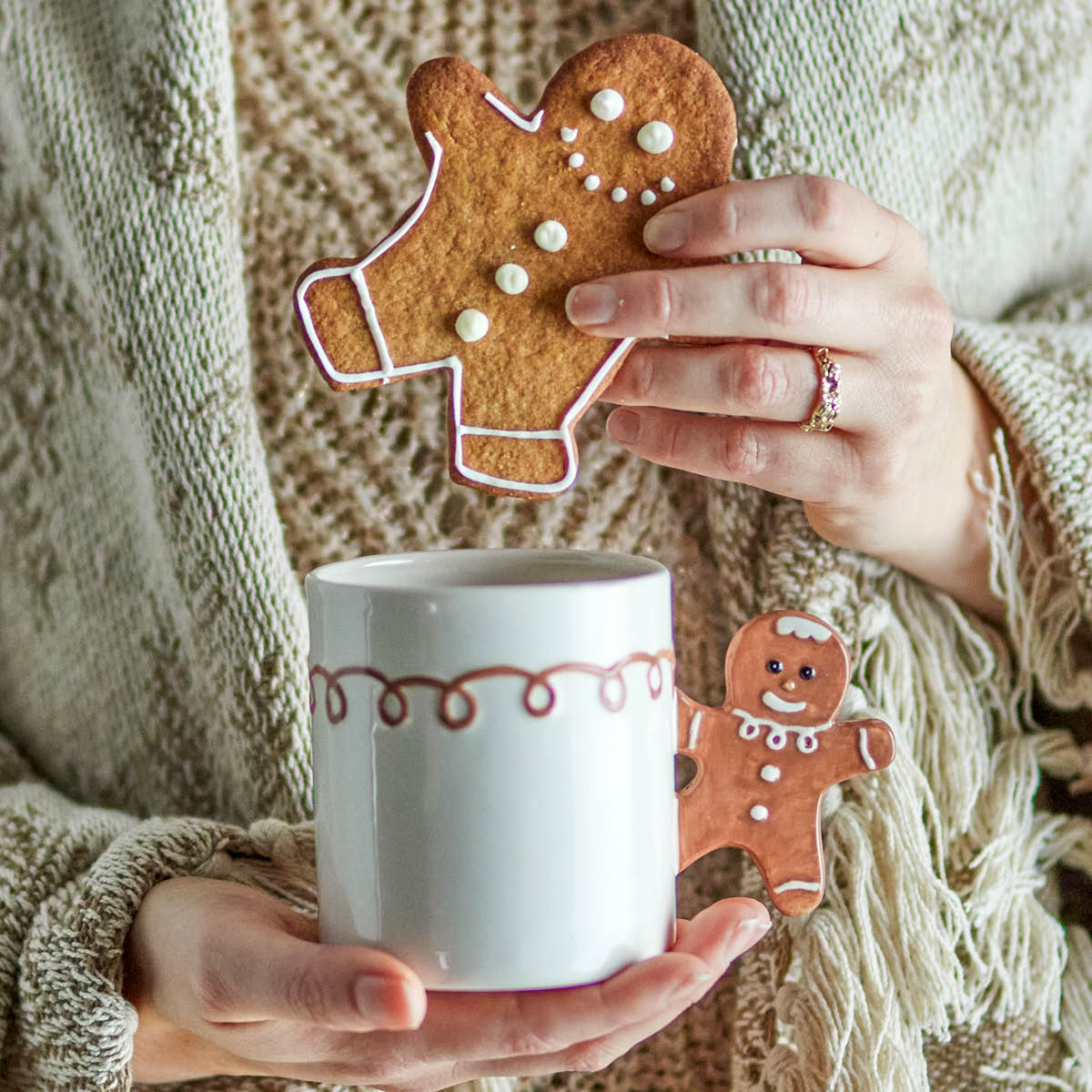 Bloomingville Ginnie mugg 37 cl pepparkaksgubbe