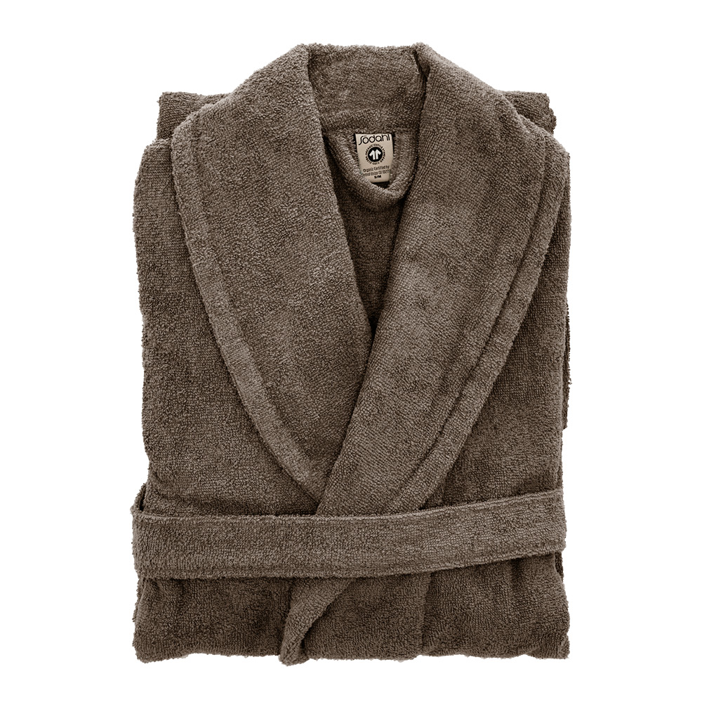 Södahl organic Classic morgenkåpe S/M taupe