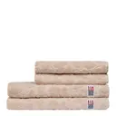 Velour Jacquard handduk med lövmönster 100x150 cm ljusbeige