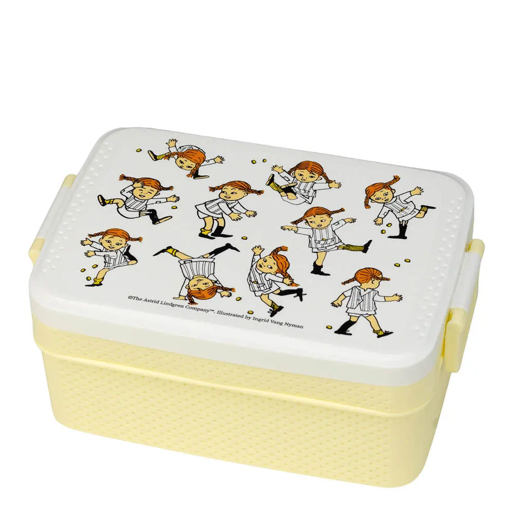 Pippi matboks 18,5x12 cm sirkus gul