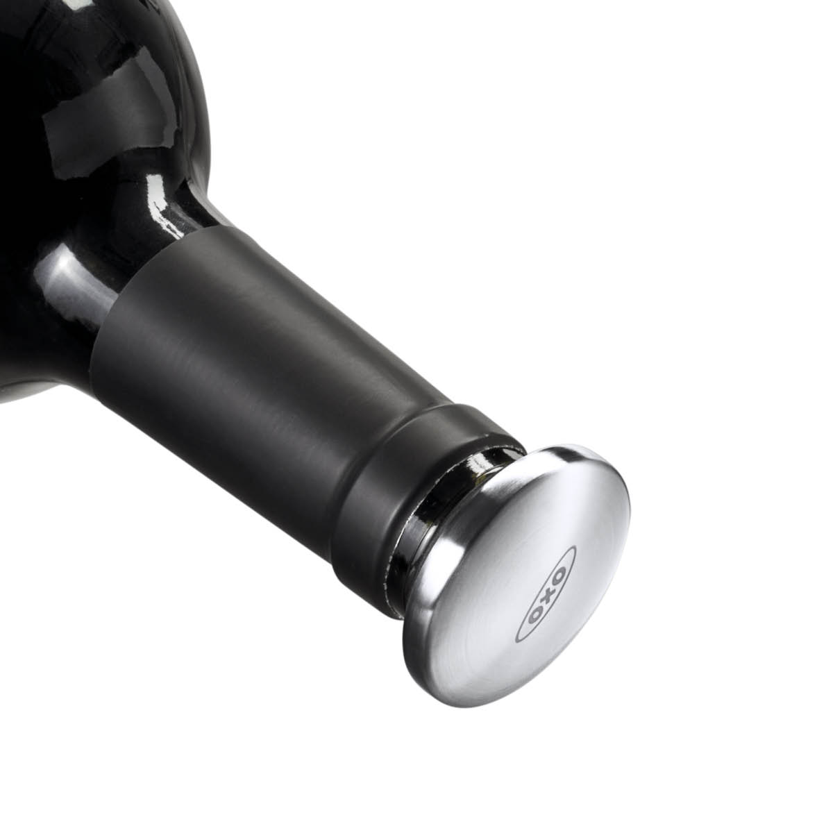 Oxo Steel selvlukkende vinprop 2 stk svart