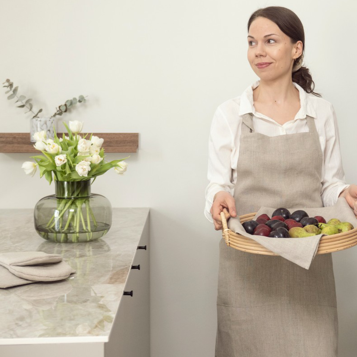 Fanni K Pellava Uunikinnas 13x33 cm Natural