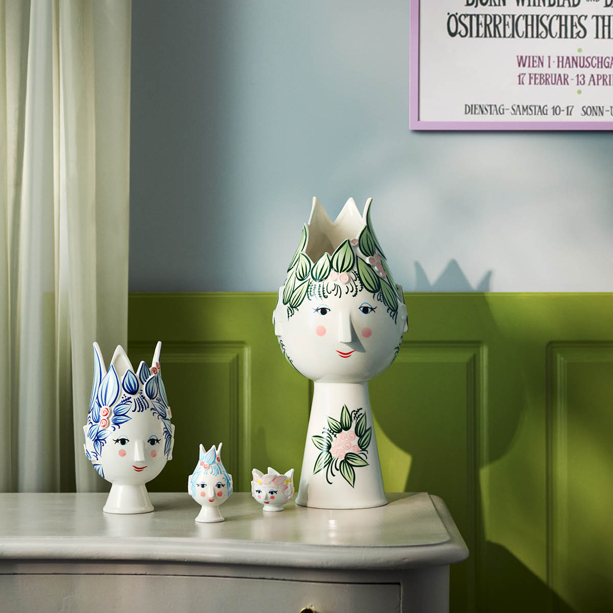 Bjørn Wiinblad Titania vas 50 cm grön