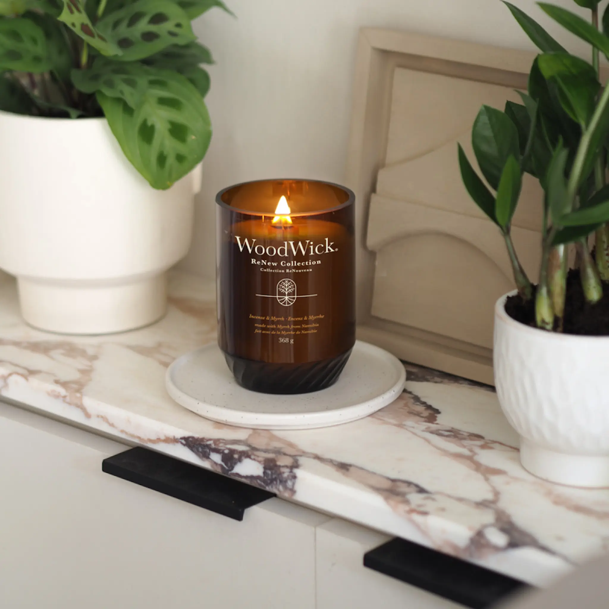 WoodWick Renew doftljus medium incense & myrrh