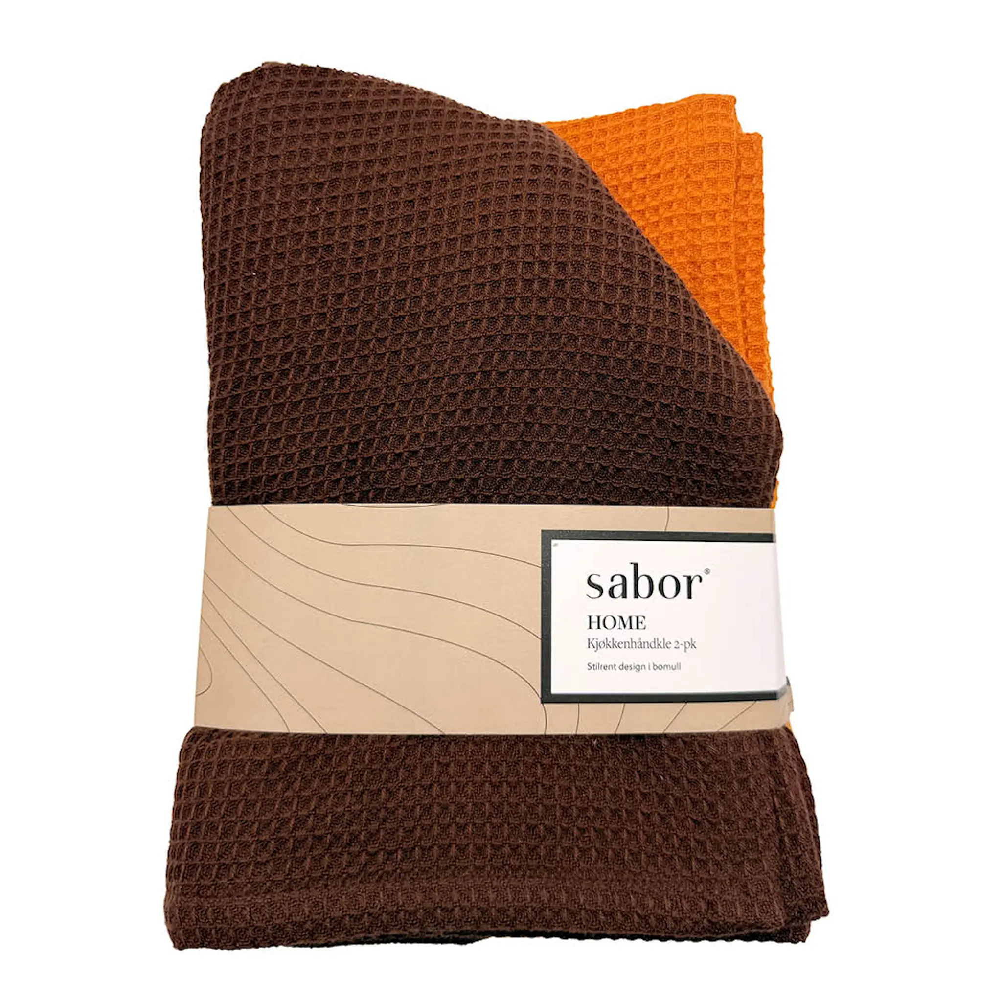Sabor Home keittiöpyyhe 70x50 cm 2 kpl ruskea/oranssi