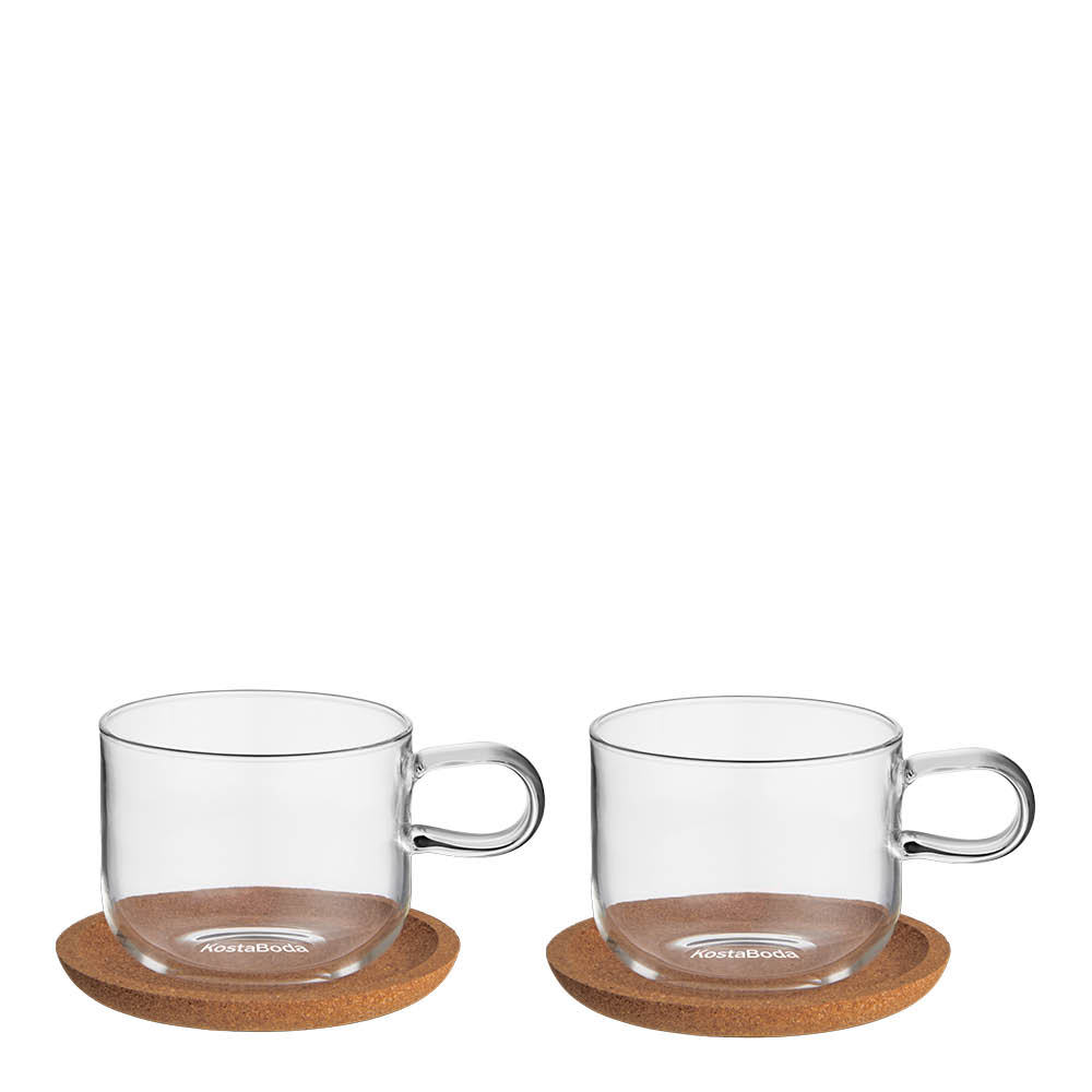 Kosta Boda - Viva kuppi lautasella 30 cl 2-pack