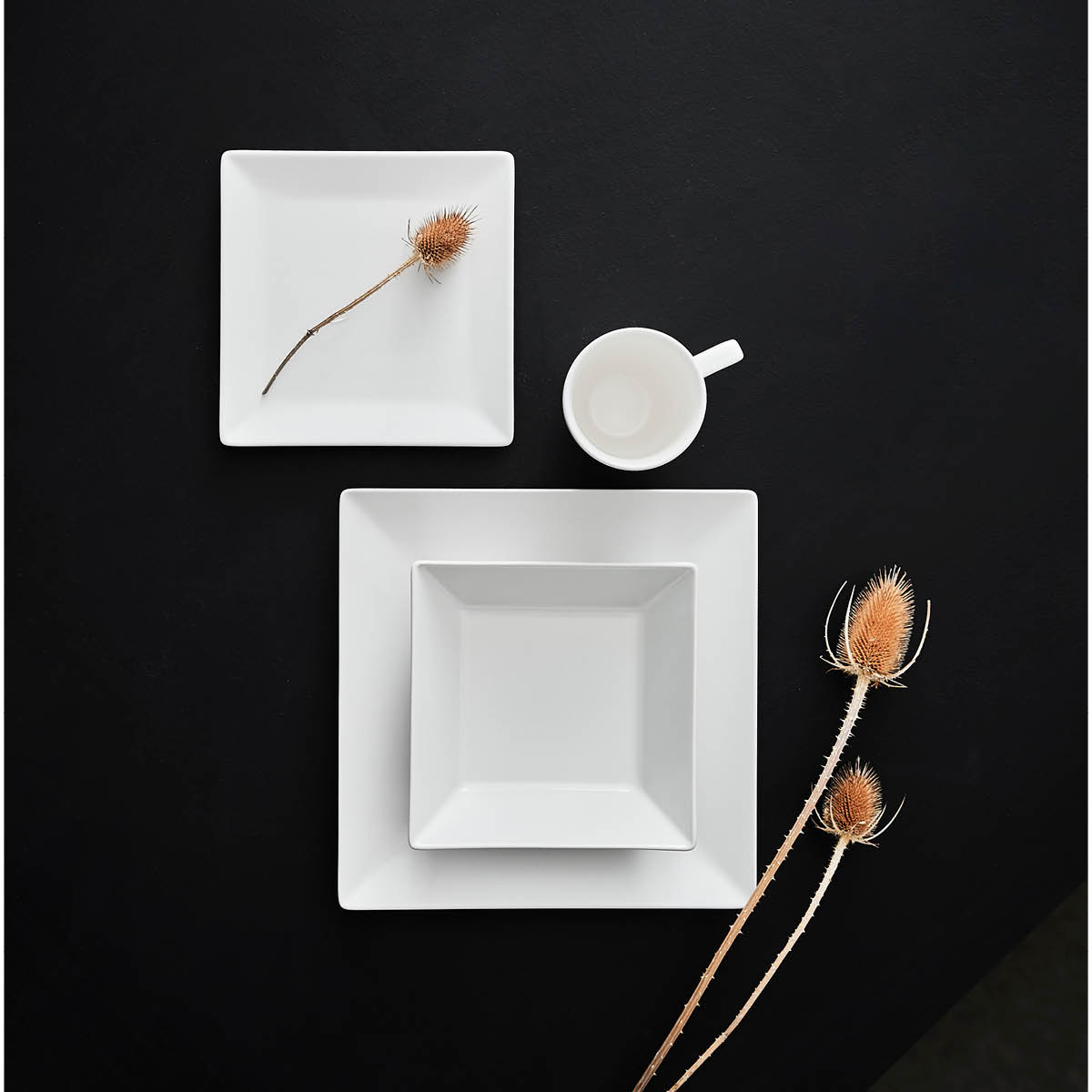 Aida Quadro Tallrik 26x26 cm Vit