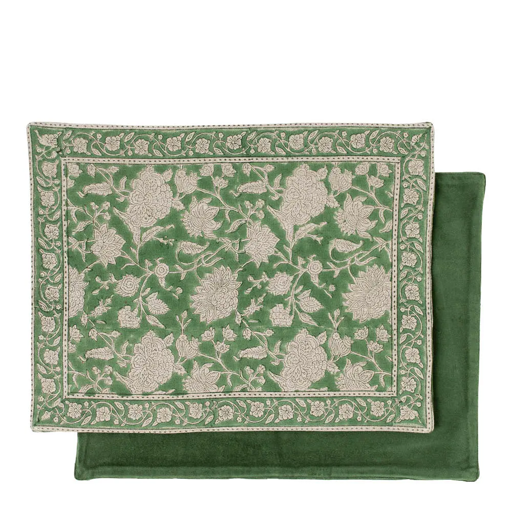 Indian Rose PÖytätabletti 37x50 cm 2 kpl Vihreä