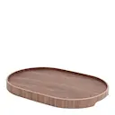 CurveLine serveringsbricka anti-slip 39x26 cm valnöt