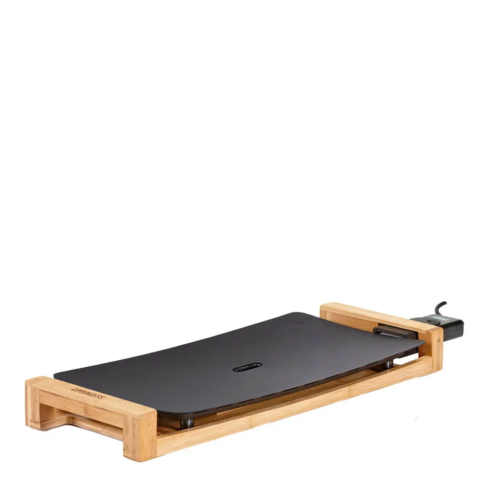 Pöytägrilli 50x25 cm 2200W non-stick musta/bambu