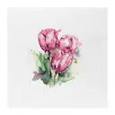 Servett 33 cm tulipan