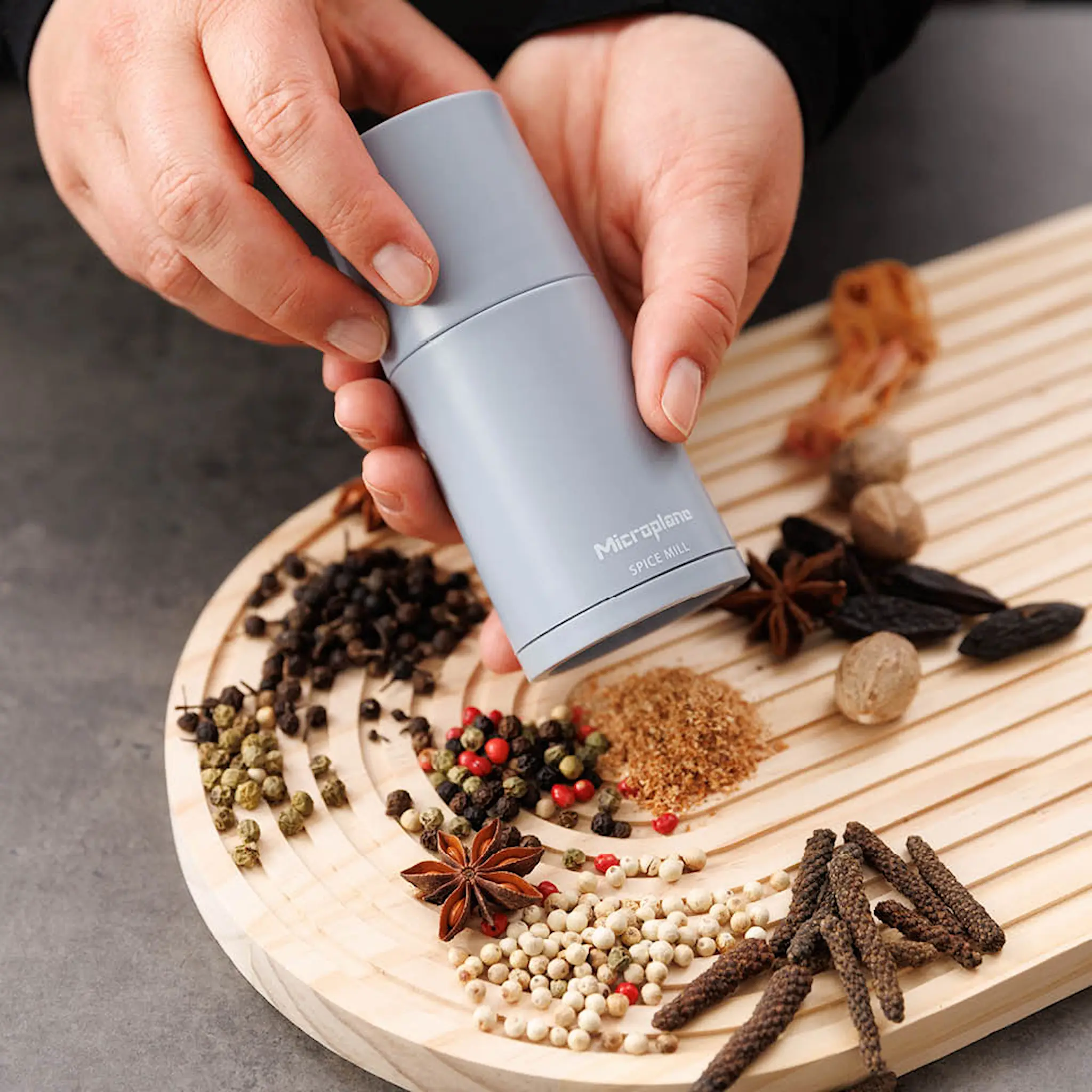 Microplane Spice Mill kryddkvarn 12 cm sky blue