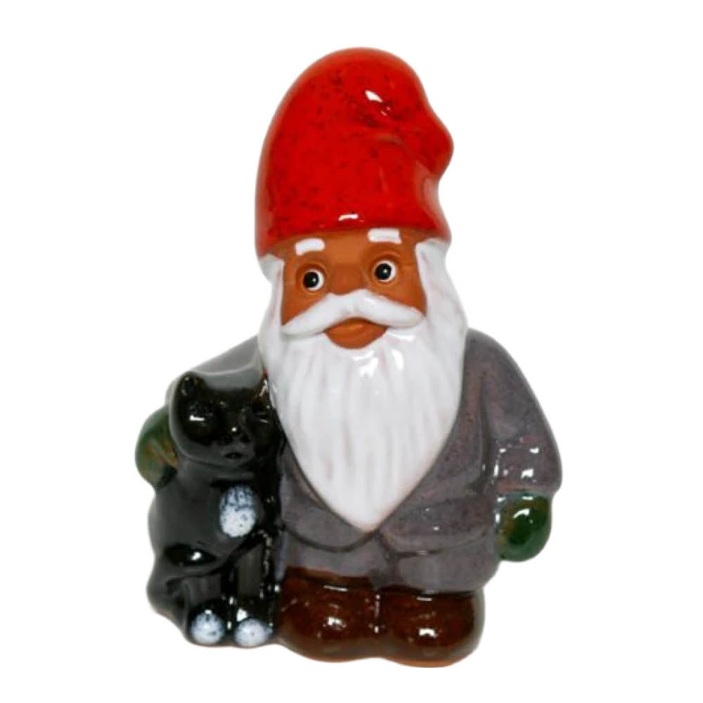 ROLF BERG KERAMIK Minitomte med katt 10 cm