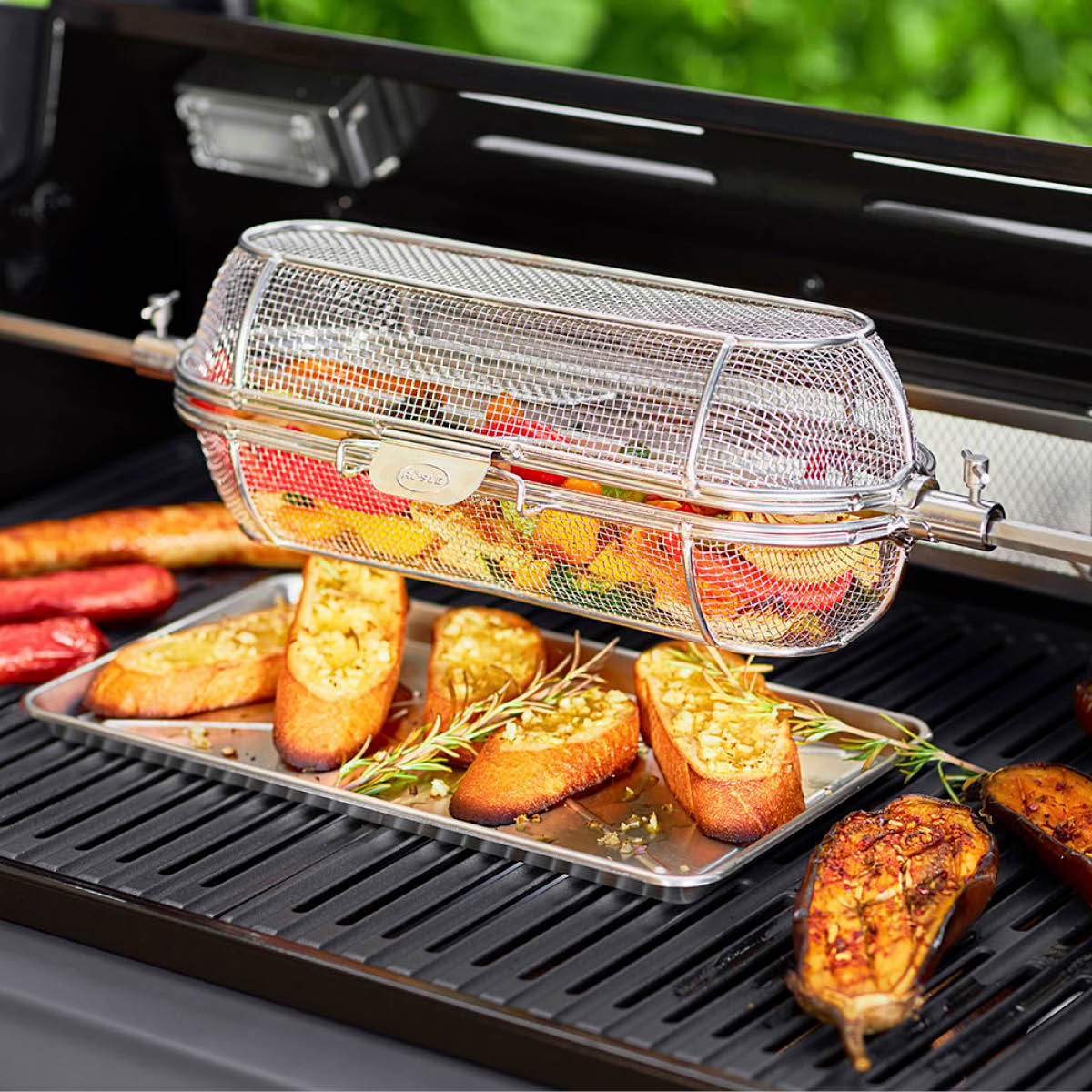 Rösle Korg till rotisserie 43x15 cm rostfritt stål