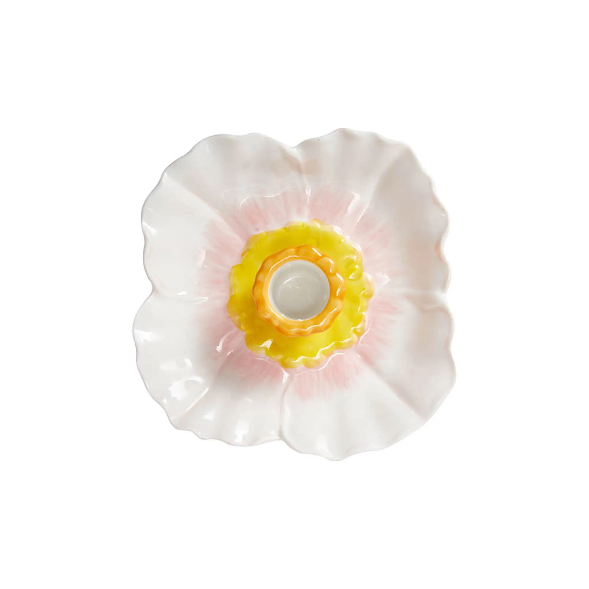 Stiernholm Flora Ljusstake 12,5 cm Beige/Rosa