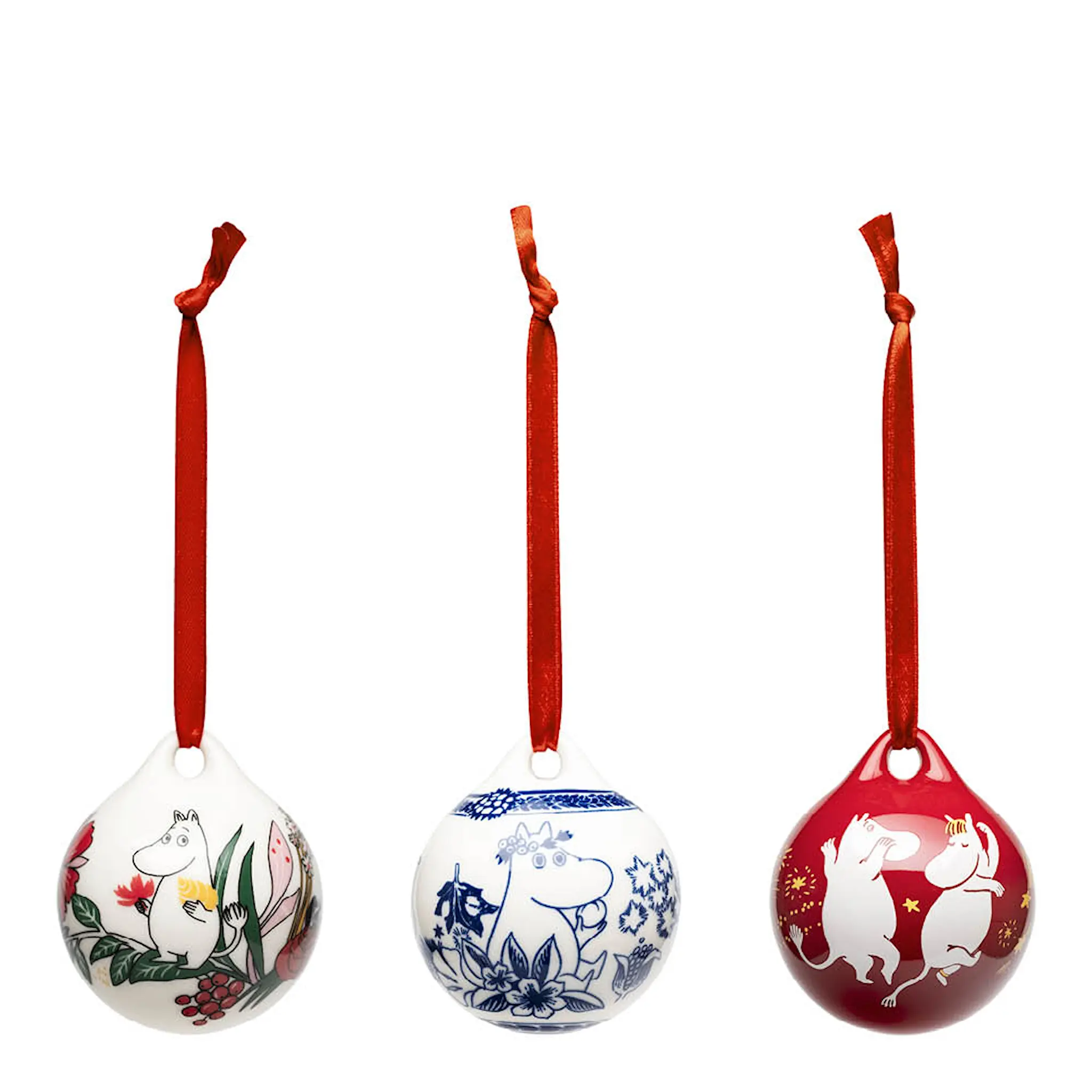 Moomin Arabia Mumin mini julkulor 5 cm 3-pack