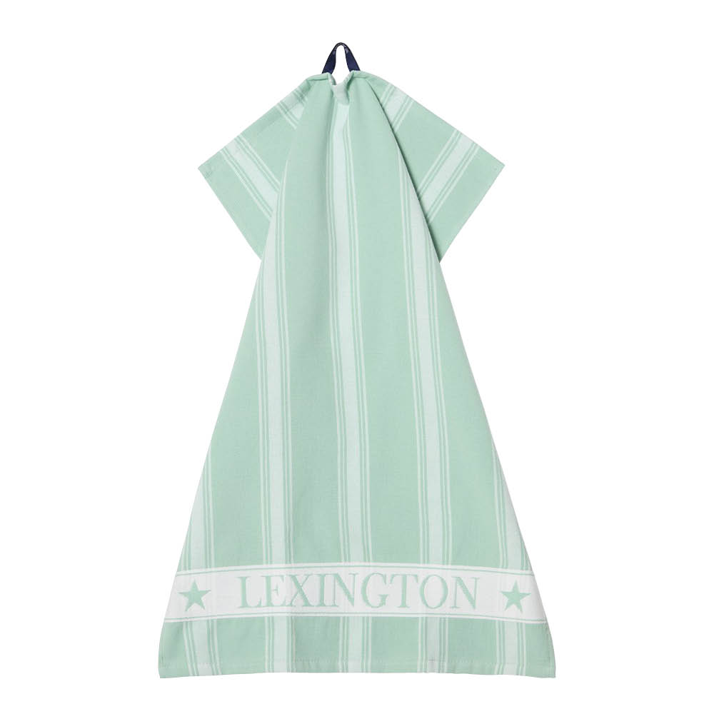 Lexington Kökshandduk bomullsfrotté 50x70 cm grön/vit