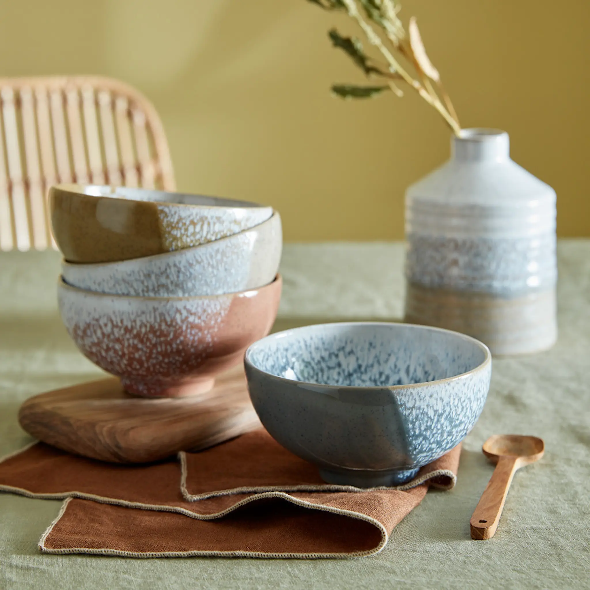 Denby Risskål 13 cm 4-pack Flerfärgad