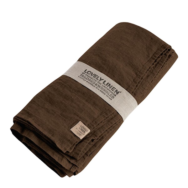 Lovely bordsduk linne 145x300 cm Chocolate