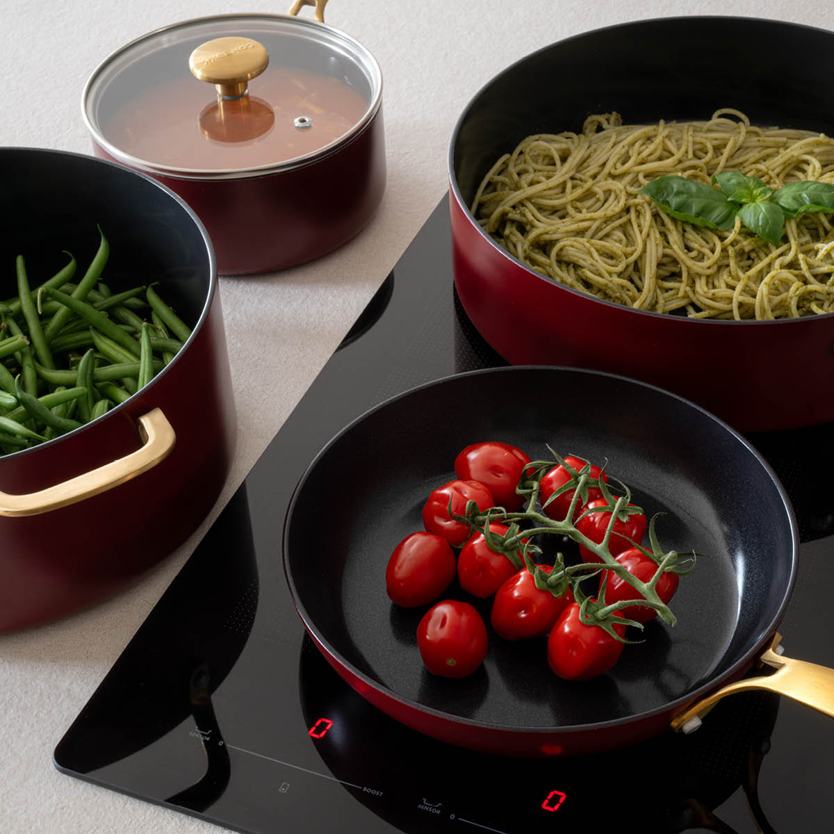 Combekk Element stekpanna 2 delar 20 + 28 cm bordeaux