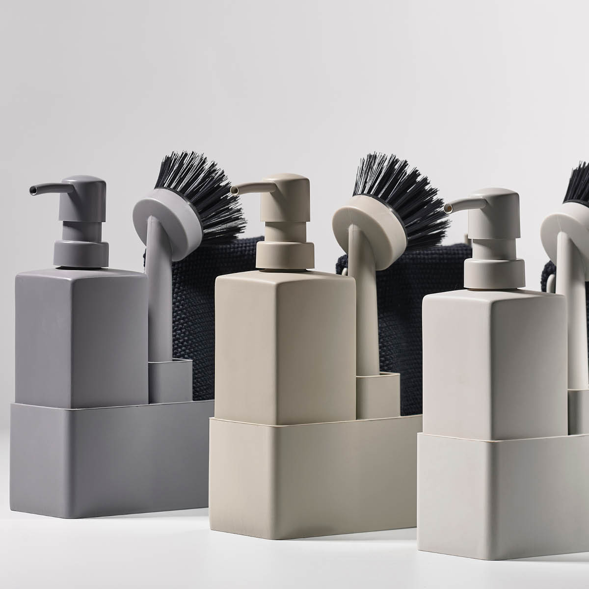 Zone Singles oppvasksett m/kjøkkenklut warm grey