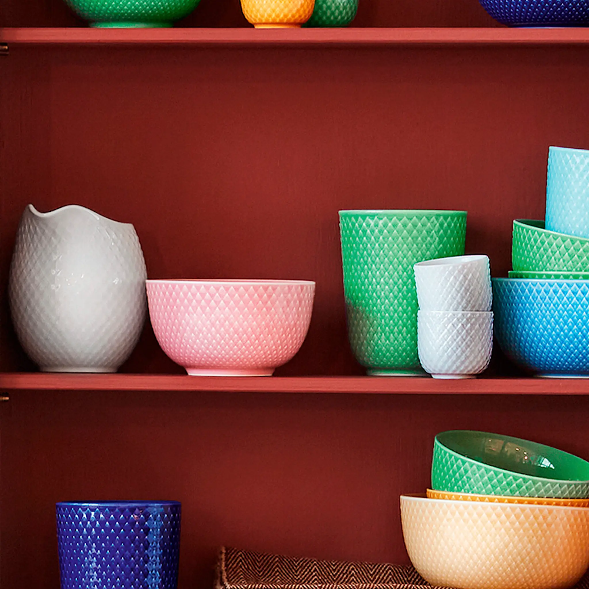 Lyngby Porcelæn Rhombe Color Skål 11 cm Rosa