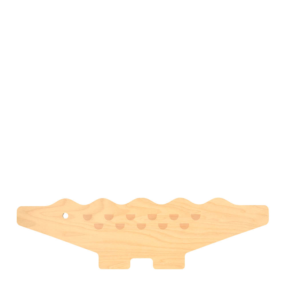Muurla Fauna skärbräda/serveringsbricka Krokodil 44x12,5 cm grön
