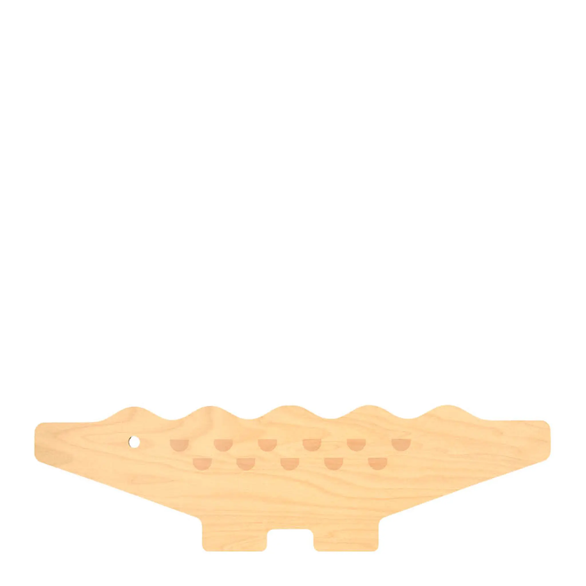 Muurla Fauna skärbräda/serveringsbricka Krokodil 44x12,5 cm grön