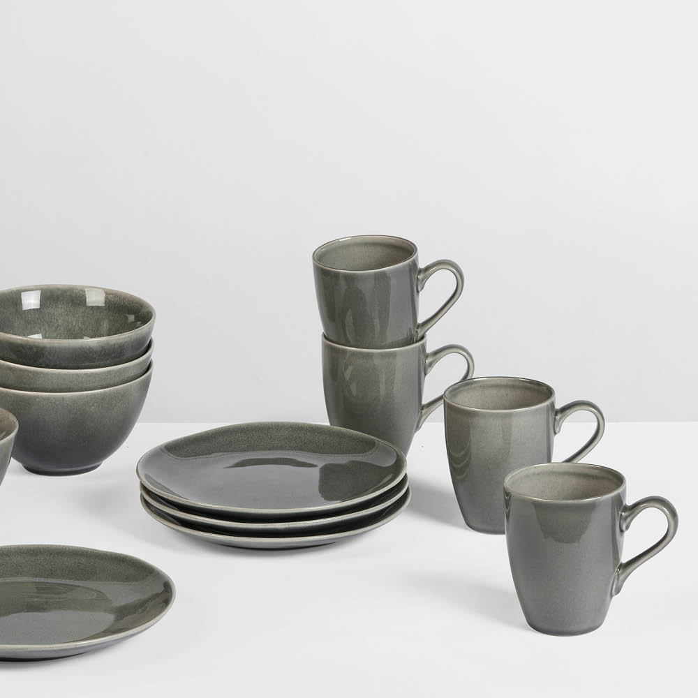 Broste Copenhagen Nordic Rain mugg med öra 25 cl grå