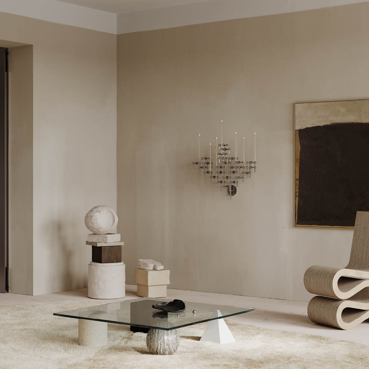 Stoff Nagel Vegghenger krom