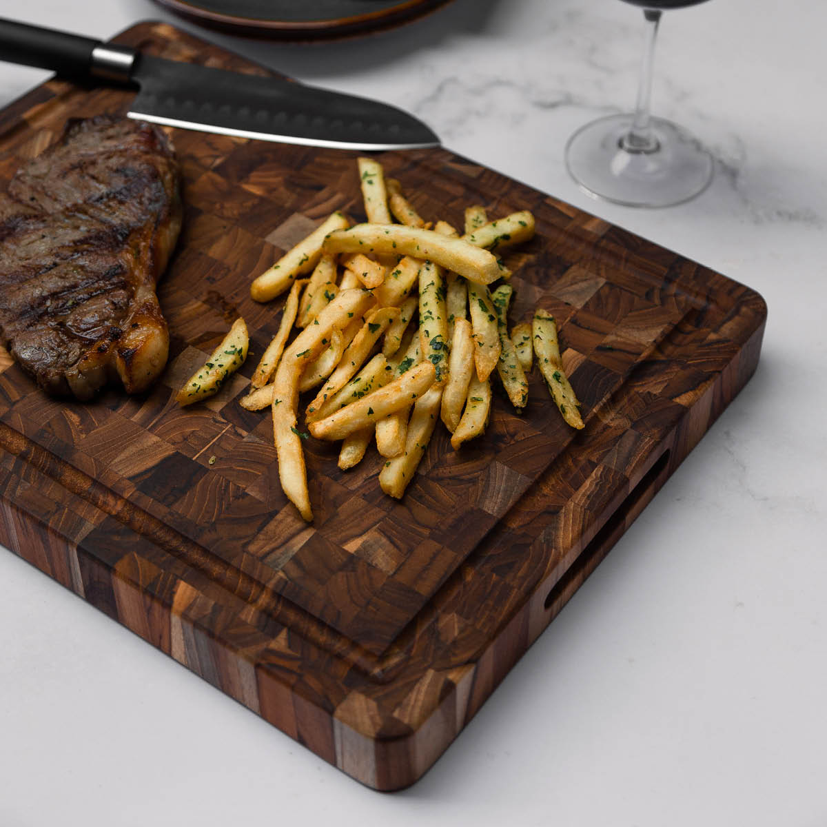 Teakhaus Butcher Block skär- och serveringsbräda 42x30,5 cm teak