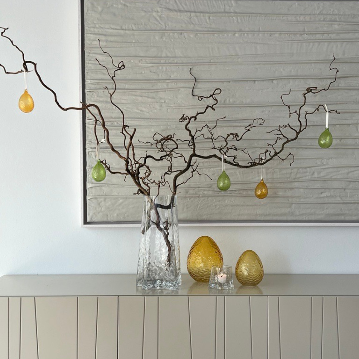 Cooee Gry stående påskägg 16 cm honung