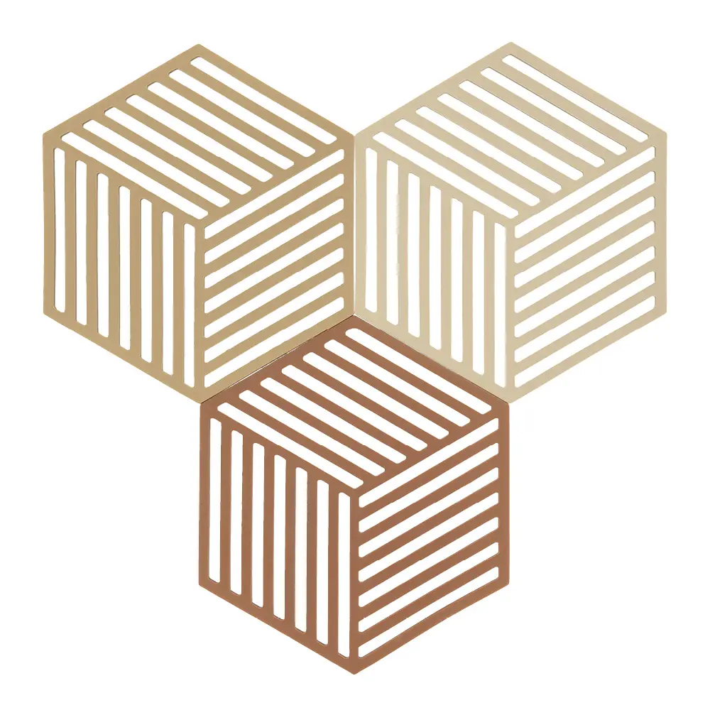 Hexagon Pannunalunen 16 cm 3 ossa Monivärinen