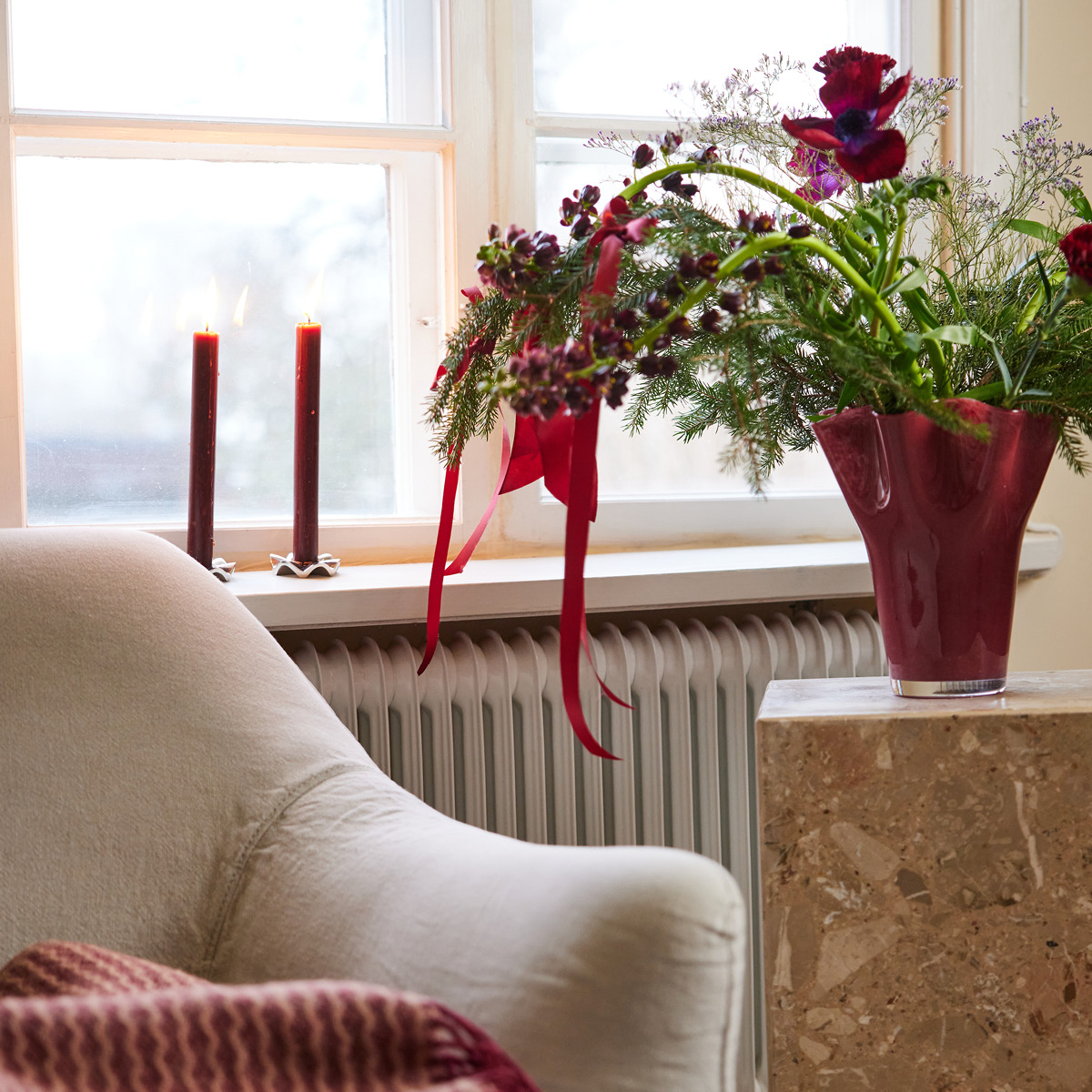 Sagaform Viva vas 20 cm vinröd