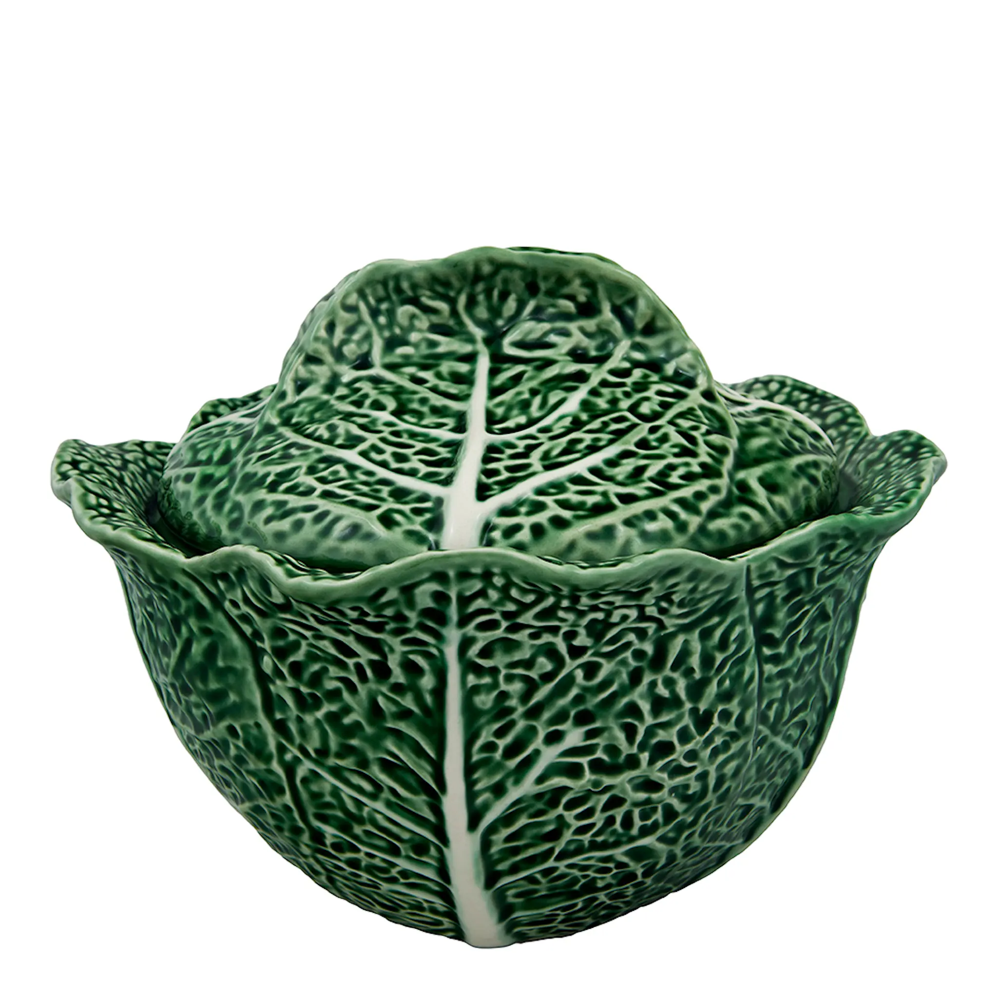 Bordallo Pinheiro Cabbage terrin kålblad 3 L grön